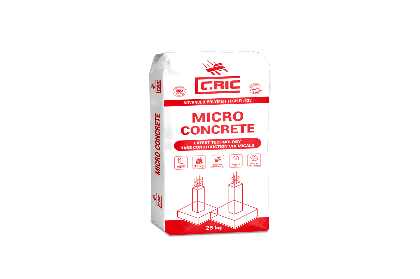 CRIC micro concrete bag for structural repair of reinforced concrete
