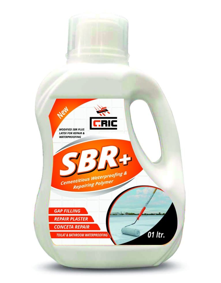 CRIC Waterproofing SBR Plus polymer bottle for waterproofing and repair